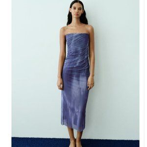 Zara Strapless Tie Dye Print Dress (Size M)